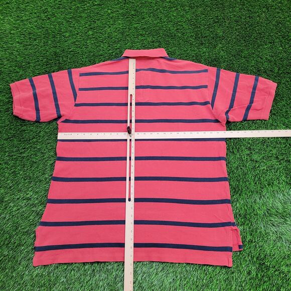 Ralph-Lauren Stripes Polo Shirt 2XL 25x32 Faded Red - Picture 3 of 15